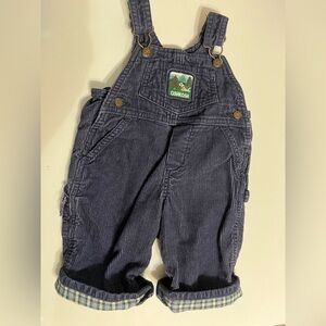 Oshkosh Baby Boy 3-6 months Corduroy Overalls Blue Dog Patch